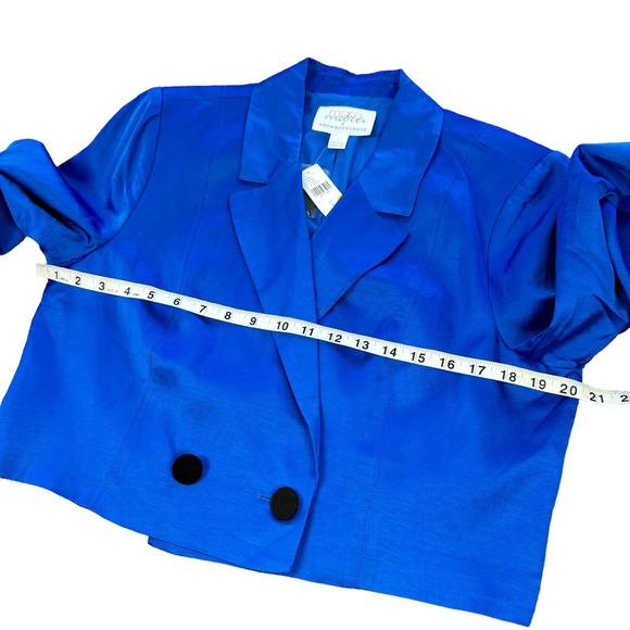 Mare Mare x Anthropologie Blazer Top & Mini Skirt Set Cobalt Blue size L NWT - Picture 9 of 13